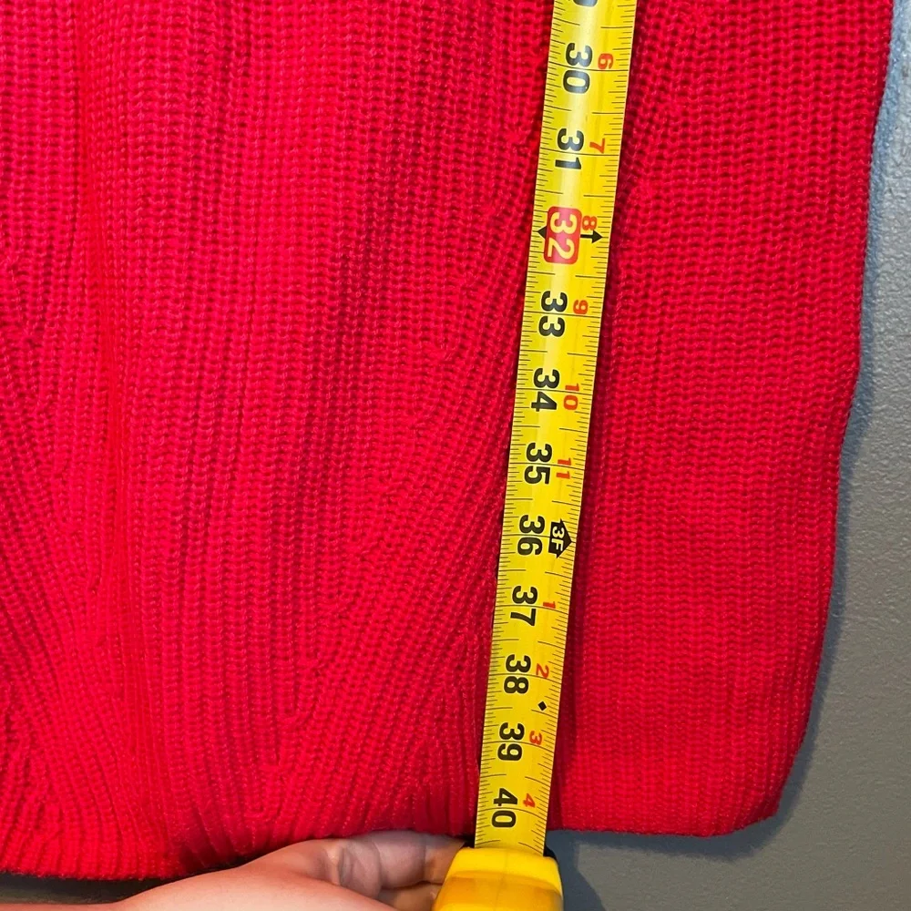 NWT Style & Co Sz Med Women’s Red Knit Long Sleeve Midi Sweater Dress Ret $49!